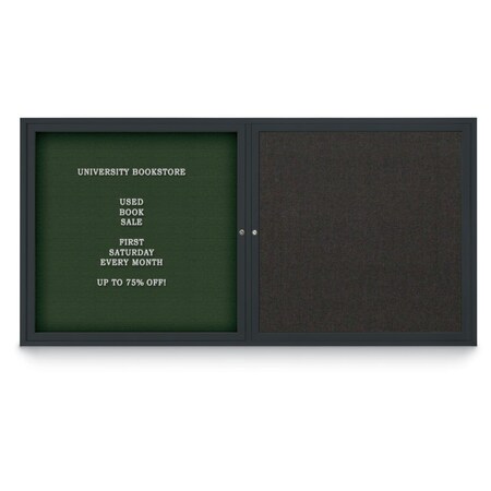 United Visual Products Corkboard, 42"x32", Rubber/White UV4035PLUS-WHITE-RUBBER